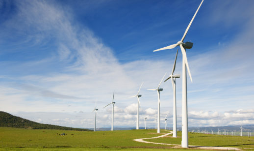 Moinhos de vento para geração de energia eólica