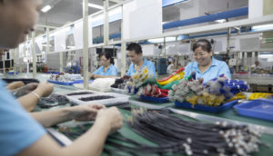 Trabalhadores de indústria da China