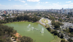 Vista aérea do Parque Ibirapuera, em São Paulo. Títulos públicos ESG poderão financiar ações sustentáveis