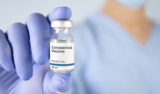 Frasco de dose de vacina contra covid-19