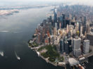 Foto aérea da ilha de Manhattan, em Nova Iorque