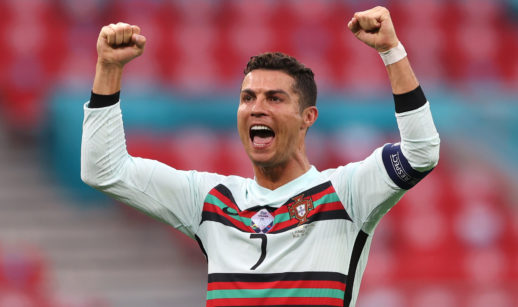 Cristiano Ronaldo comemora gol na Eurocopa 2020