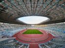 Vista aérea do Estádio Nacional, de Tóquio, no Japão, onde será realizada a abertura das Olimpíadas