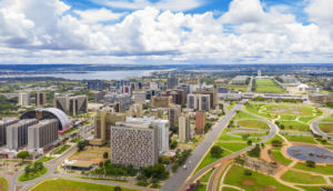 Foto aérea de Brasília, capital do Brasil, que teve rating mantido pela S&P Global