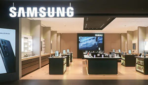 Fachada de loja da Samsung