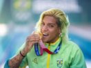 Ana Marcela Cunha, maratonista aquática, que levou o ouro nos Jogos Olímpicos Tóquio 2020