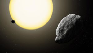 Ilustração do asteroide 2021 PH27