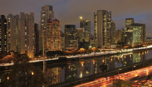 Vista noturna de São Paulo