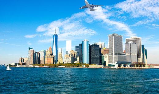 Avião parte de nova york