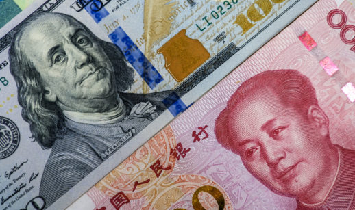 cédulas e dólar e yuan
