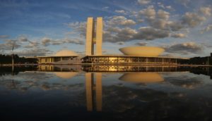 Prédios do Congresso Nacional, em Brasília, no final da tarde