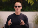 Mark Zuckerberg, fundador do Facebook, com o Ray-Ban Stories durante explicação do equipamento