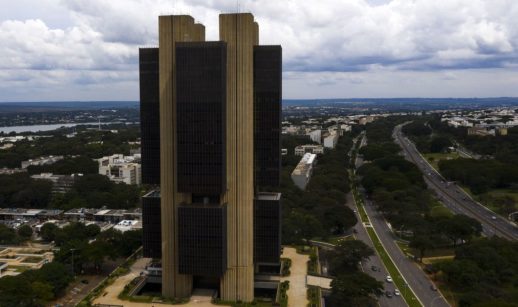 Vista aérea do Banco Central do Brasil, em Brasília, onde é definida a taxa de juros