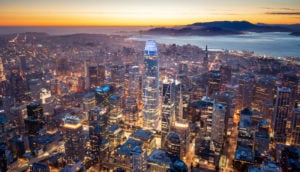 Foto aérea de San Francisco, cidade onde estão multinacionais de tecnologia que serão afetadas com imposto mínimo global
