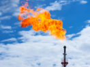 gas metano em chaminé