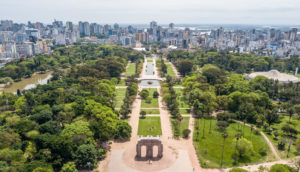 Aérea do Parque Redenção, em Porto Alegre,