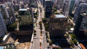 Aérea da Avenida Faria Lima, em São Paulo, alusivo à Carteira Global do Safra