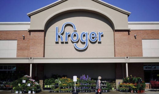 Fachada da Kroger, rede de supermercados que eliminou licença remunerada de funcionários não vacinados