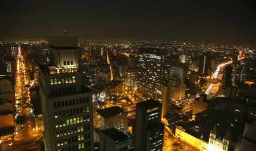 Vista de São Paulo iluminada