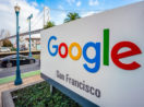 Placa do Google com logo colorido e escrito San Francisco embaixo