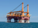 Plataforma da Petrobras no mar no campo de Búzios