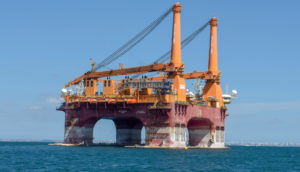 Plataforma da Petrobras no mar no campo de Búzios