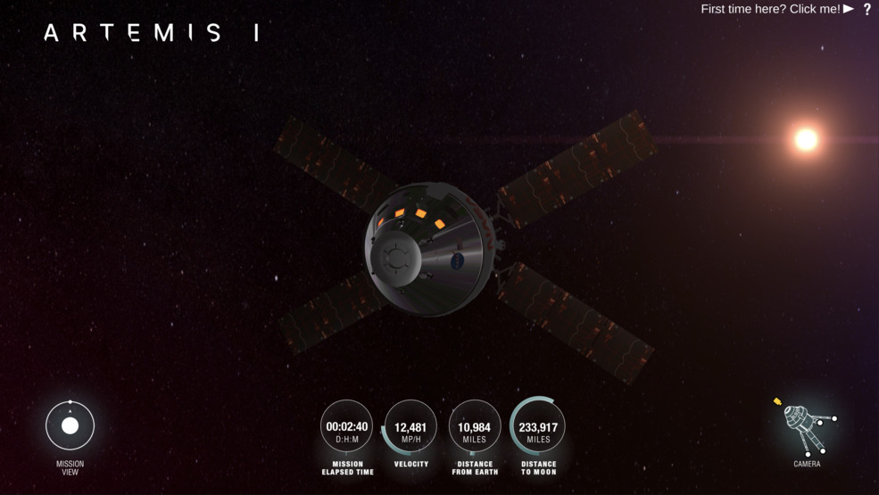 Nasa lançou site para que espectadores acompanhem as informações da missão Artemis 1 em tempo real | Foto: Nasa