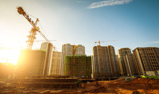 Construções de prédios na China
